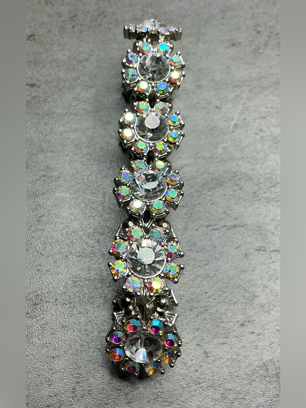 Aurora Crystal Bracelet - Iridescent Rhinestones